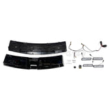 4-light roof pod kit mounted on Land Rover Discovery 3 or 4 with gloss black finish and adhesive no-drill install