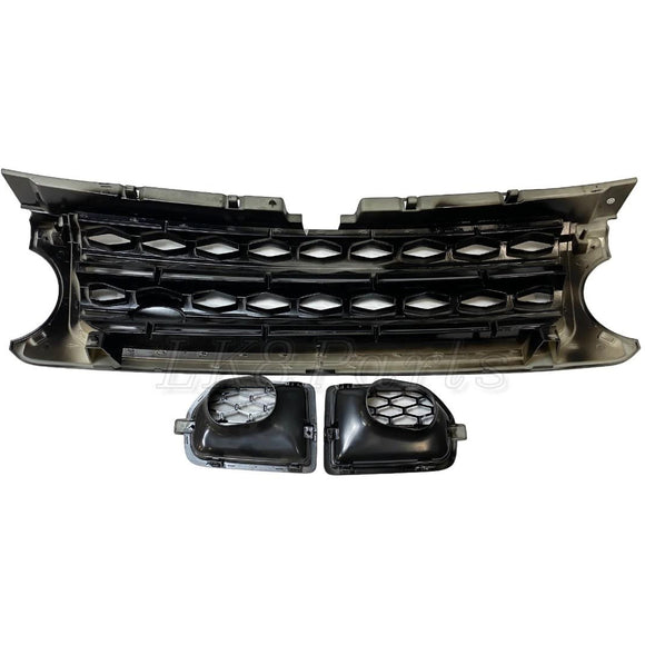 Gloss Black Front Grille and Air Vents for 10-13 Land Rover LR4