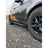 Proud Rhino Rock Sliders for Range Rover L405 – 3/16 inch thick steel, frame-mounted with EAS compressor protection and matte powder coat