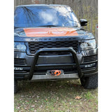 Proud Rhino A-Bar for Range Rover L405 – USA-made frame-mounted A-bar with powder coat finish, winch-ready support, and relocated parking sensors