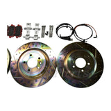 5.0L Supercharged V8 Terrafirma Drilled and Grooved Ceramic Pads Brake Kit