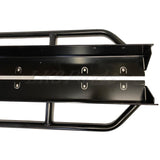 Lucky 8 CFE Rock Sliders for LR3 & LR4. 3/16" U.S. steel, mounts to rocker panels, bolt-on, USA-made. Reinforced body protection for serious off-road use.