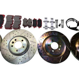 5.0L Supercharged V8 Terrafirma Drilled and Grooved Ceramic Pads Brake Kit