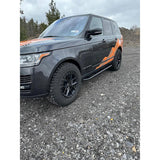 Proud Rhino Rock Sliders for Range Rover L405 – 3/16 inch thick steel, frame-mounted with EAS compressor protection and matte powder coat