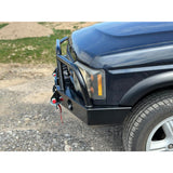 Lucky 8 CFE Steel Front Bumper for Discovery 2 – winch-ready, fog light optional, heavy-duty bolt-on bumper for off-road Land Rover builds
