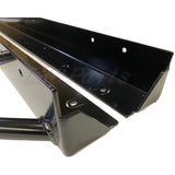 Lucky 8 CFE Rock Sliders for LR3 & LR4. 3/16" U.S. steel, mounts to rocker panels, bolt-on, USA-made. Reinforced body protection for serious off-road use.
