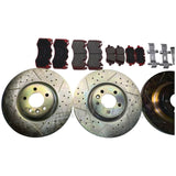 5.0L Supercharged V8 Terrafirma Drilled and Grooved Ceramic Pads Brake Kit