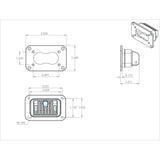 BAJA DESIGNS S2 PRO, LED FLOOD, AMBER, FLUSH MOUNT