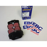 EBC Brake Kit for Land Rover Discovery 2 (1999–2004) featuring dimpled GD Sport rotors and red-coated Ultimax 2 brake pads