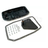 Steel automatic transmission filter conversion kit for ZF 6HP26 with sump pan and gasket, fits Discovery 3, LR4, Range Rover, and Sport models