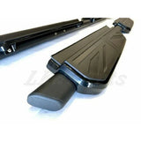 Lucky 8 CFE Defender side steps in Union Jack, 4 Bar, and Gotham styles – budget-friendly aluminum steps for Defender 90, 110, and 130