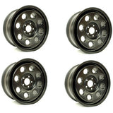 Terrafirma TF152 18x8 Satin Black Steel Wheels – set of 4 or 5 with lug nuts – fits Land Rover Discovery, LR3, LR4, Range Rover Sport