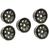 Terrafirma TF152 18x8 Satin Black Steel Wheels – set of 4 or 5 with lug nuts – fits Land Rover Discovery, LR3, LR4, Range Rover Sport