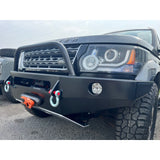 Lucky 8 LR4CFE Steel Winch Bumper for Land Rover LR4 – 3/16 inch U.S. steel, winch-ready, bolt-on bumper with black powder coat finish