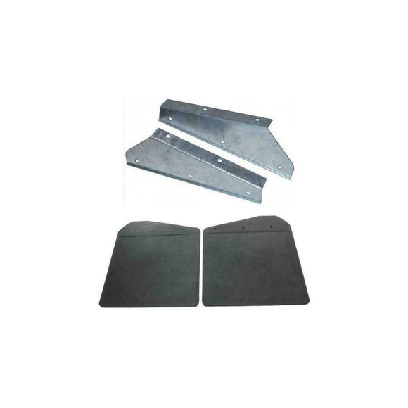 Front Mud Flaps and Galvanised Mount Brackets