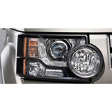 Headlight guard kit VPLAP0008 for 2010–2013 Land Rover LR4 – protective covers for headlights without needing a brush guard.