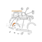 Discovery II 1999–2004 wheelarch flare set D2FRWFLAREKIT / DA1140; individual arches or 6-piece Texture Black