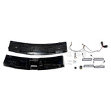 4-light roof pod kit mounted on Land Rover Discovery 3 or 4 with gloss black finish and adhesive no-drill install