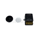 4-light roof pod kit mounted on Land Rover Discovery 3 or 4 with gloss black finish and adhesive no-drill install