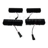 4-light roof pod kit mounted on Land Rover Discovery 3 or 4 with gloss black finish and adhesive no-drill install