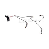 4-light roof pod kit mounted on Land Rover Discovery 3 or 4 with gloss black finish and adhesive no-drill install