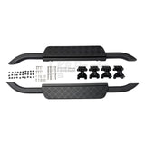 Lucky 8 CFE Defender side steps in Union Jack, 4 Bar, and Gotham styles – budget-friendly aluminum steps for Defender 90, 110, and 130
