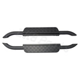 Lucky 8 CFE Defender side steps in Union Jack, 4 Bar, and Gotham styles – budget-friendly aluminum steps for Defender 90, 110, and 130