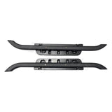 Lucky 8 CFE Defender side steps in Union Jack, 4 Bar, and Gotham styles – budget-friendly aluminum steps for Defender 90, 110, and 130