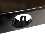 Lucky 8 CFE steel front bumper for Land Rover Discovery 1 and 2 – stock-style, non-winch, satin black powder-coated finish