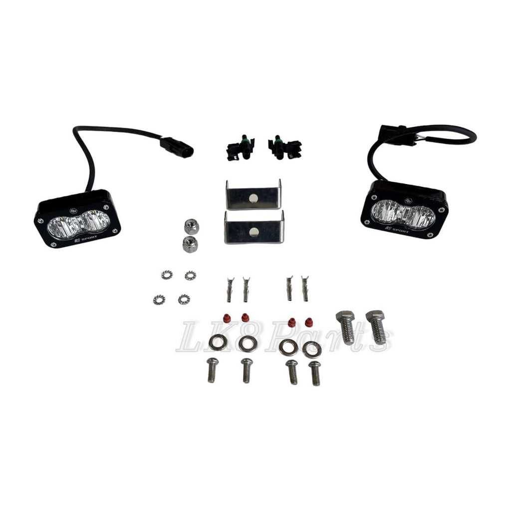 Baja Designs Squadron Sport Polaris LED Light Pods w/ 2.0in Harness/Horizontal Mounts Kit
