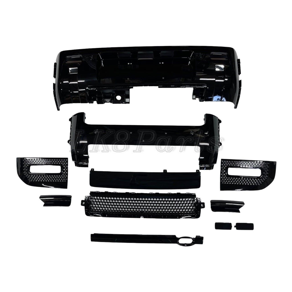 LK8-DEF20-334 Gloss Black Bumper & Grille Kit Defender 2020+