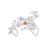 PQR500350 Lower Tensioner Pulley Idler for Primary Belt – Fits LR3, Range Rover Sport, Range Rover L322 4.4L V8