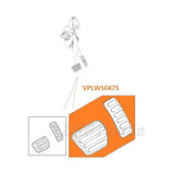 Genuine Stainless Steel Pedal Pad Covers Set