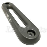 Factor 55 1.0 Hawse Fairlead – gunmetal gray CNC aluminum synthetic winch fairlead with machined logo and chamfered edges