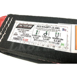 Factor 55 Tree Saver Strap – black and red 8ft recovery strap with reinforced eyes and Cordura guards, Made in USA