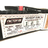 Factor 55 Shorty II Polyester Strap 2" Black and Red 00078