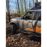 Proud Rhino Rock Sliders for Land Rover LR3 and LR4 – Frame-mounted 3/16 inch thick U.S. steel with EAS compressor protection and matte finish
