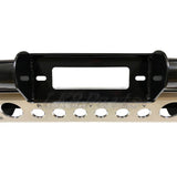 Raptor 4x4 tubular front winch bumper for Discovery 1, Discovery 2, and Range Rover Classic with black powder-coated finish and optional recovery points