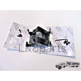 Black plastic front headlight guard set for 2005–2009 Land Rover LR3 / Discovery 3 – part VUB501200 – includes all fixings.