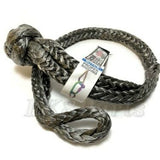 Factor 55 Extreme Duty Synthetic Soft Shackle – gray 7/16" recovery loop with abrasion sleeve, made in USA for off-road use