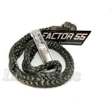 Factor 55 Extreme Duty Synthetic Soft Shackle – gray 7/16" recovery loop with abrasion sleeve, made in USA for off-road use