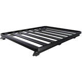 Front Runner Slimline II 3/4 Roof Rack Kit on Land Rover Discovery LR3/LR4 – includes tray, wind deflector, and foot rails