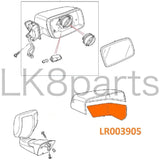 CHROME MIRROR COVER LOWER PAIR