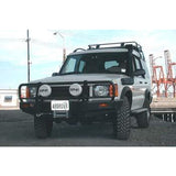 ARB 3432060 winch bumper for Land Rover Discovery II L318 1999–2002; recessed indicators, tow points; black finish