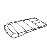 Terrafirma TF972 Roof Rack for LR3 & LR4 – CNC-bent steel, satin black, light mounting tabs, fits with or without factory roof tracks