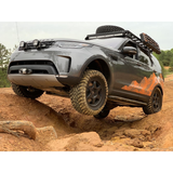 Proud Rhino Rock Sliders for Land Rover Discovery 5 – Frame-mounted 3/16 inch steel with EAS compressor coverage and powder coat finish