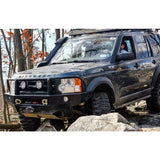 Proud Rhino Steel Winch Bumper for Land Rover LR3 – USA-made heavy-duty front bumper, winch-ready with light mounts, fits 2005–2009 LR3