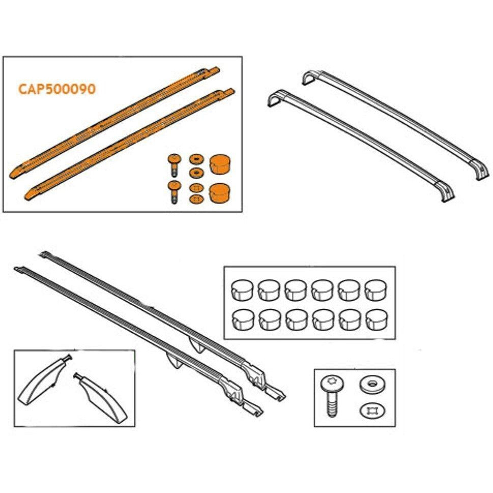 ROOF RACK SIDE RAIL KIT BRIGHT FINISH GENUINE Lucky8 Off Road