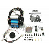 ARB CKMA12 on-board 12V air compressor with wiring loom, mounting hardware, and splash-resistant filter for Air Locker use