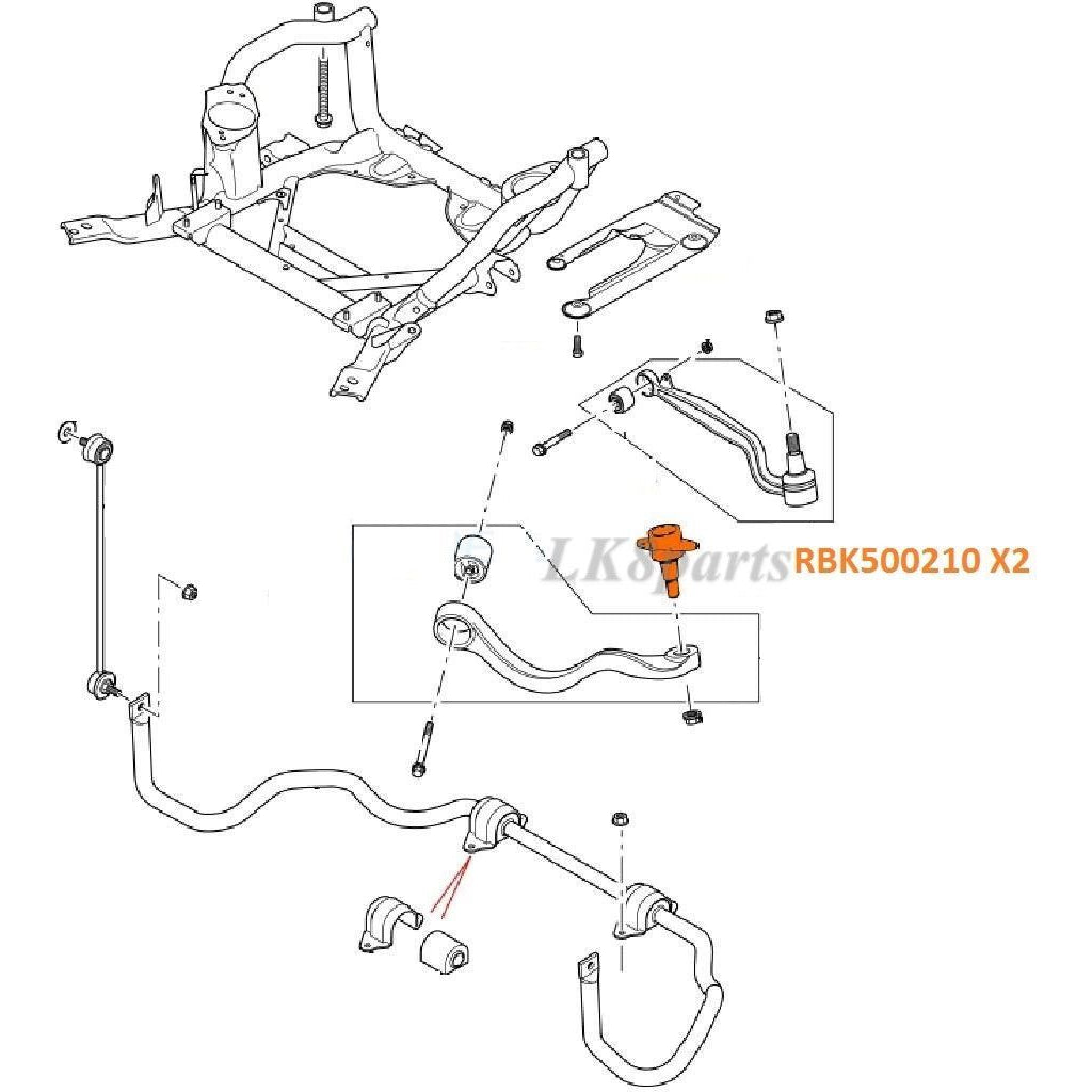 FRONT SUSPENSION ARM BALL JOINT UPPER SET x2 Lucky8 Off Road